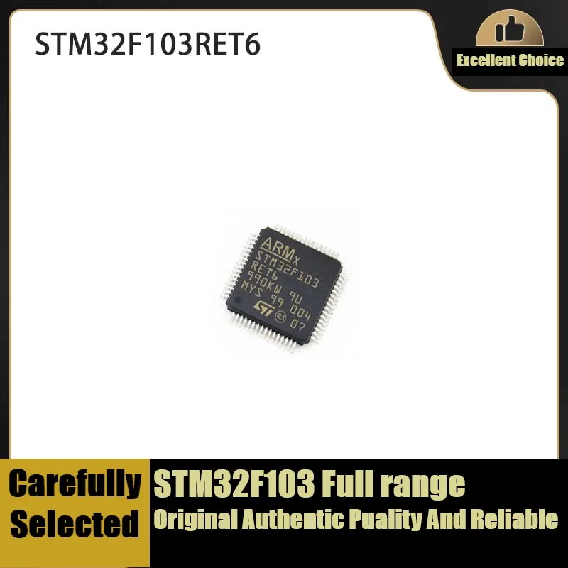 1-10Pcs/Lot Original Genuine STM32F103RET6 STM32F103 RET6 Package LQFP-64 72MHz 512KB MCU
