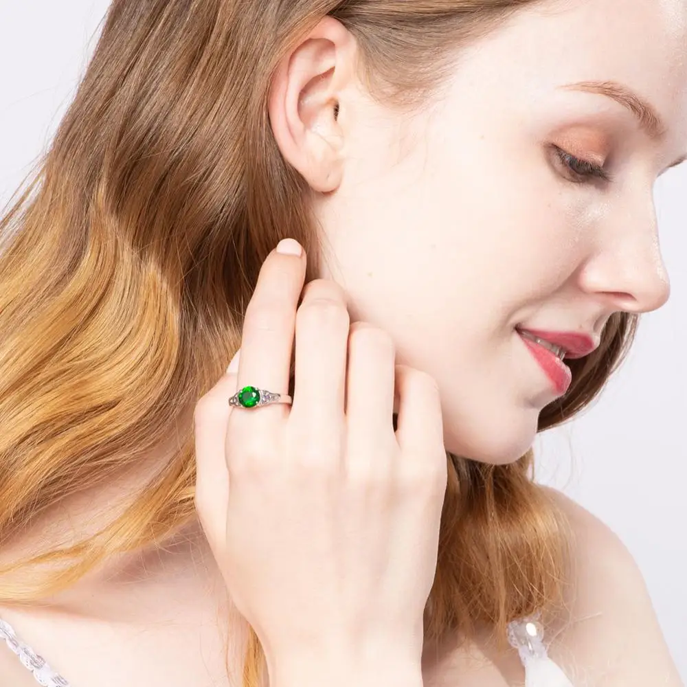 Стерлинговое Серебро 925 пробы изумруды CZ Кельтский Узел обещают помолвку