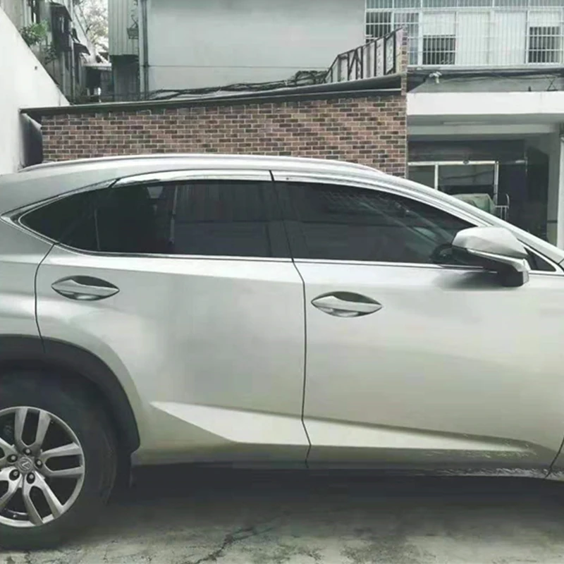

Use For Lexus NX 2015--2020 Year 6 Pcs Windows Visor Body Kit Door Accessories Electroplated Parts Rain Sun Shield