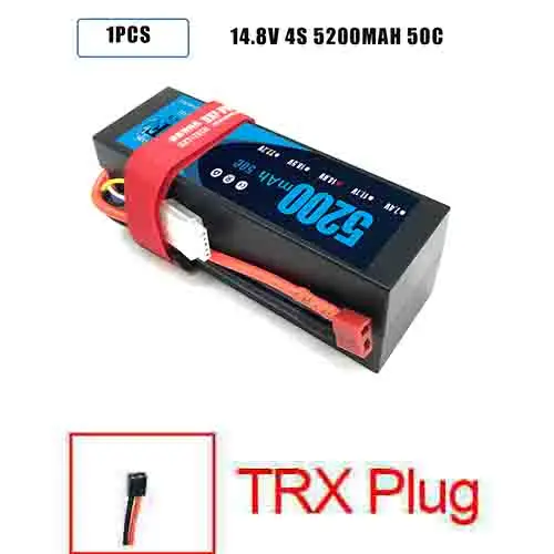 1PCS4S5200HARDTRX DXF Lipo 4S Батарея жесткий чехол 14,8 V 5200 мА/ч, 6500 мА/ч, 50C 100C 200C AKKU для 1:8 1:10 RC автомобиль E Багги Truggy Грузовик Лодка - Цвет: 1PCS4S5200HARDTRX