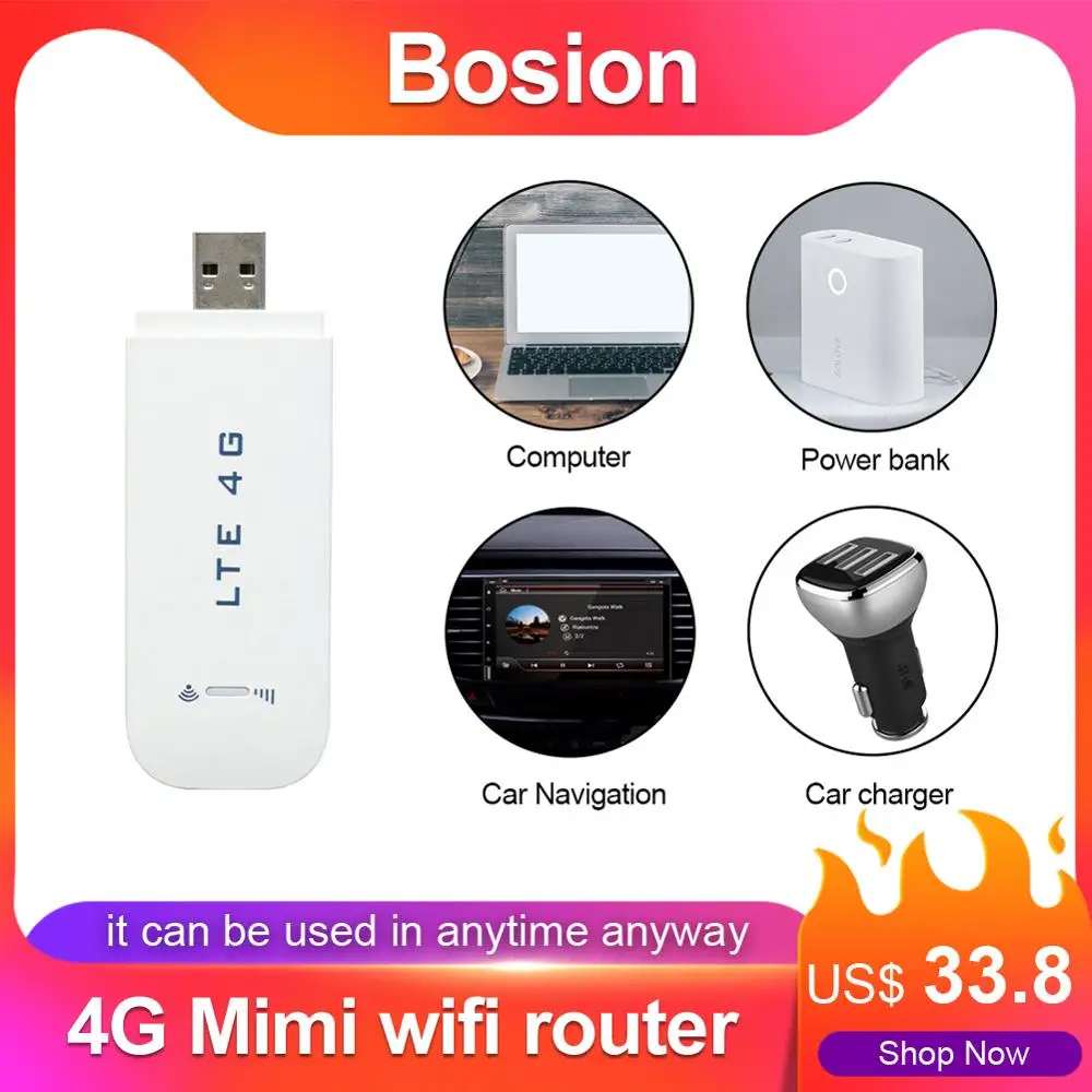 Bosion LTE USB роутер для передачи данных 4G Wifi беспроводной модем автомобиля wifi sim-карта