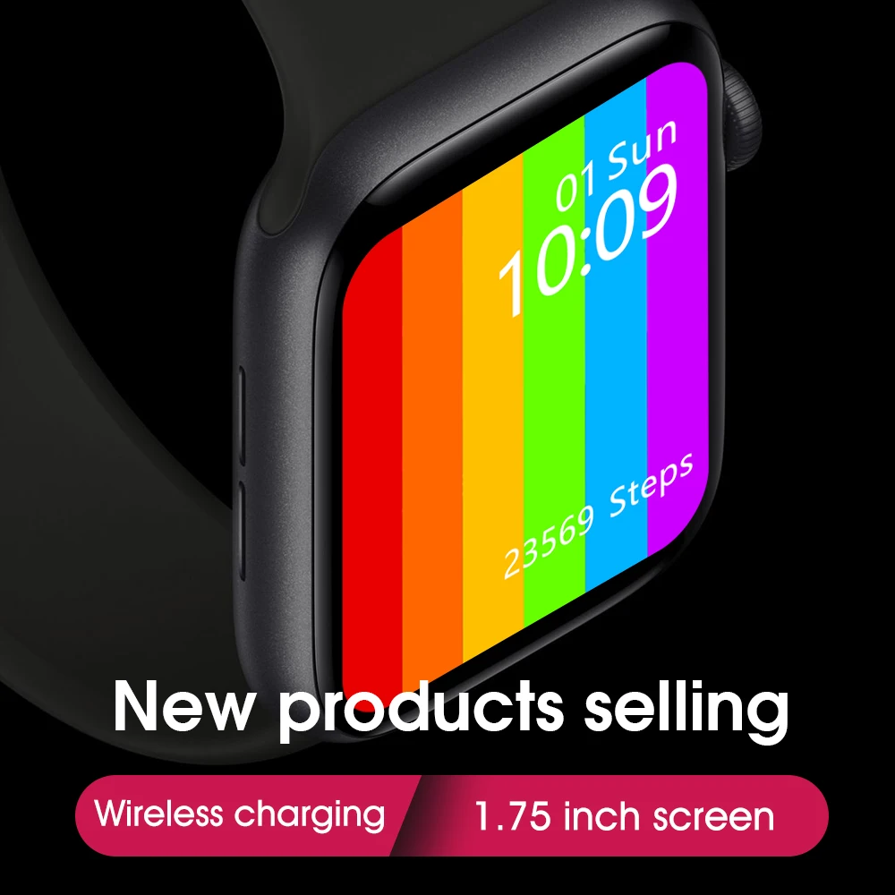 

W66 Smar Watch 2021 Men Women Fashion Smar TWatch Wireless Charging Bluetooth Call ECG Heart RateTemperature for Android Ios W56