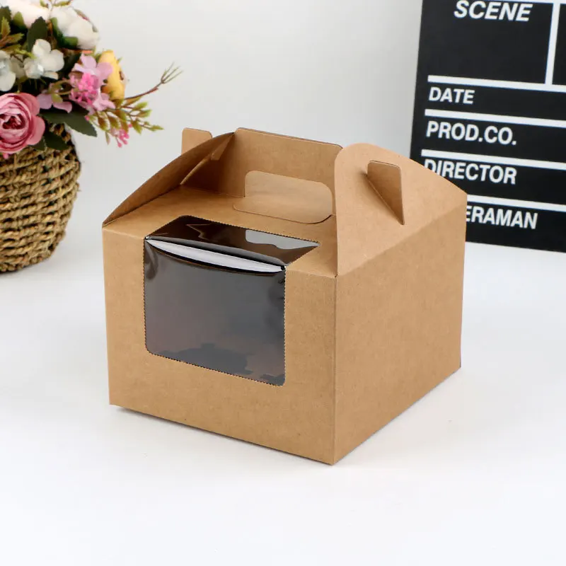 Прозрачные коробочки для маффинов размером 300X4 портативная коробка выпечки из