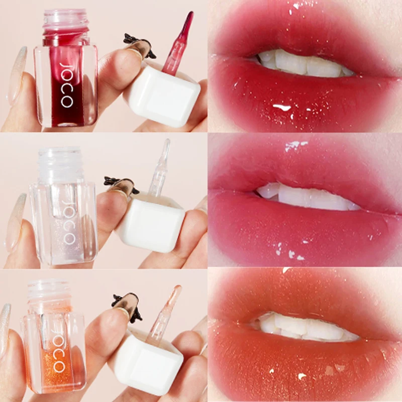 

Clear Fruit Lip Gloss Plumping Jelly Lips Makeup Mirror Lip Oil Lasting Moisturizing Liquid Lipstick Tattoo Shine Lip Glaze Tint