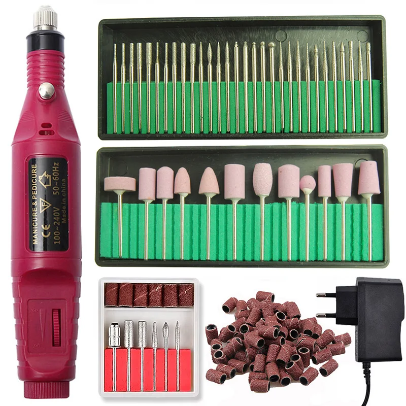 1 комплект Электрический Маникюрный сверлильный станок Профессиональный Фрезер
