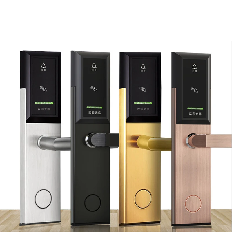 Цветная электрическая дверная ручка замок RFID для гостиницы магазина офиса школы