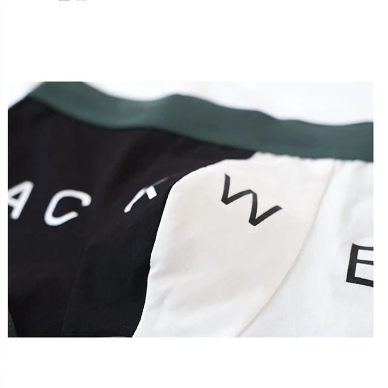 3PCS Mens Underwear Cotton Two-color Comfortable Men Panties Breathable Personality Fashion Boys Sports Boxers Shorts Underpants