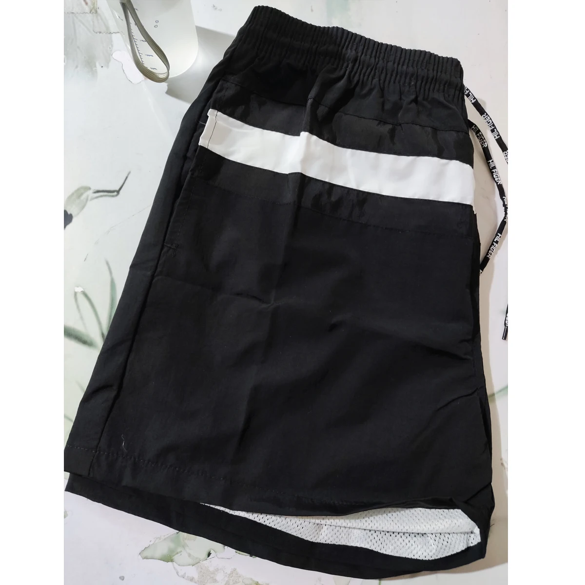 

Bababuy Men's Quick Dry Casual Shorts Summer Running Beach Board Classic Color Block Patchwork Shorts Drawstring Surfing Shorts