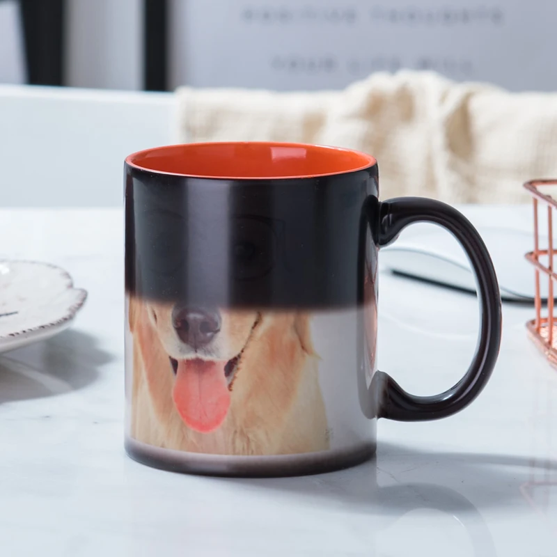 11 унций фотокружки на заказ кружка меняющая цвет черная красная синяя