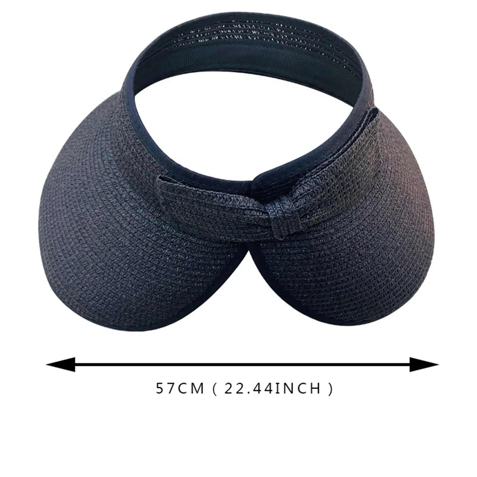 

Adult Lady Straw Hat Fashion Women's Solid Color Knitting Wide Roll-up Stretch Straw Sun Hat Sun Visor Comfortable Fabric