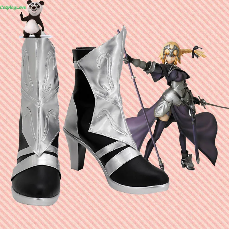 

CosplayLove FGO Fate Grand Order Ruler Joan of Arc Jeanne d'Arc Shoes Cosplay Long Boots Leather Custom Made For Party Birthday