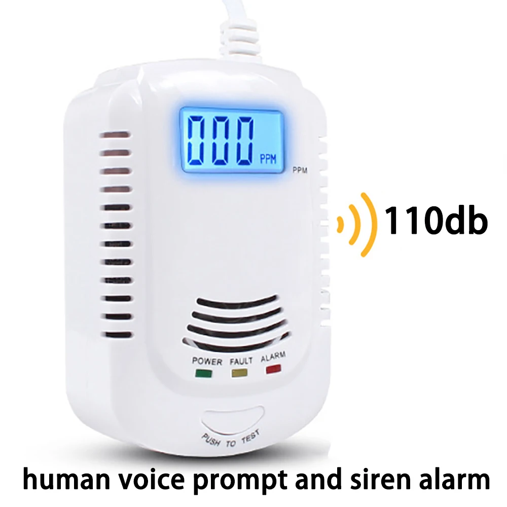 

Combustible Gas Alarm LPG LNG Coal Natural Gas Leak Standalone Detector Sensor High Sensitive For Home Security Safety