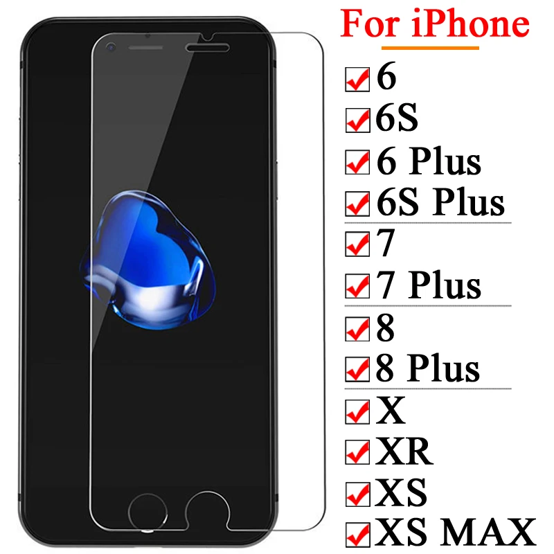 Защитный лист для iPhone 6s 6 Plus 7 8 X R S XS XR MAX Aifon S6 7Plus закаленное стекло ipone защита