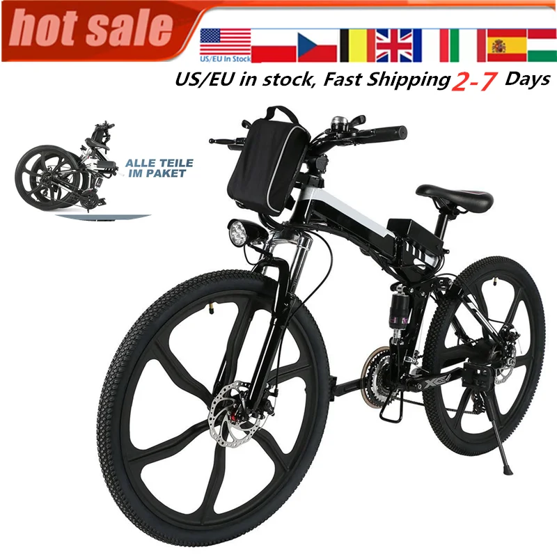 

26inch Foldable Electric Power Mountain Bicycle with Lithium-Ion Battery Fat Bike e Bike Electrica Adulto Mountain Electrical B