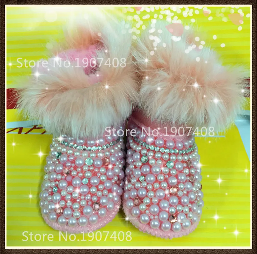 Ботинки для маленьких девочек зимние ботинки детей кожаные с овечьим мехом