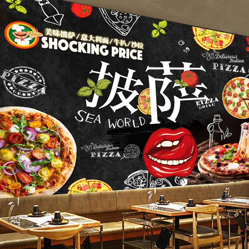 Прямая поставка пользовательские обои черная ручная роспись итальянская