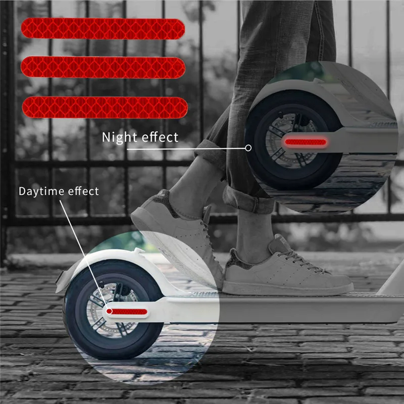 Reflective Sticker For Xiaomi Mijia M365 Electric Scooter Pro Front Rear Wheel Tyre Cover Protective Shell El | Спорт и развлечения