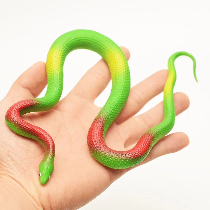 

Simulation python toy snake soft rubber tricky scary rubber snake reptile model shooting prop stall