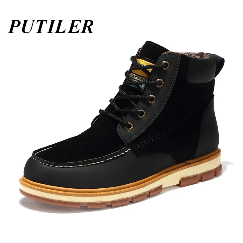 2020 итальянские Модные ботильоны мужские повседневные рабочие ботинки на
