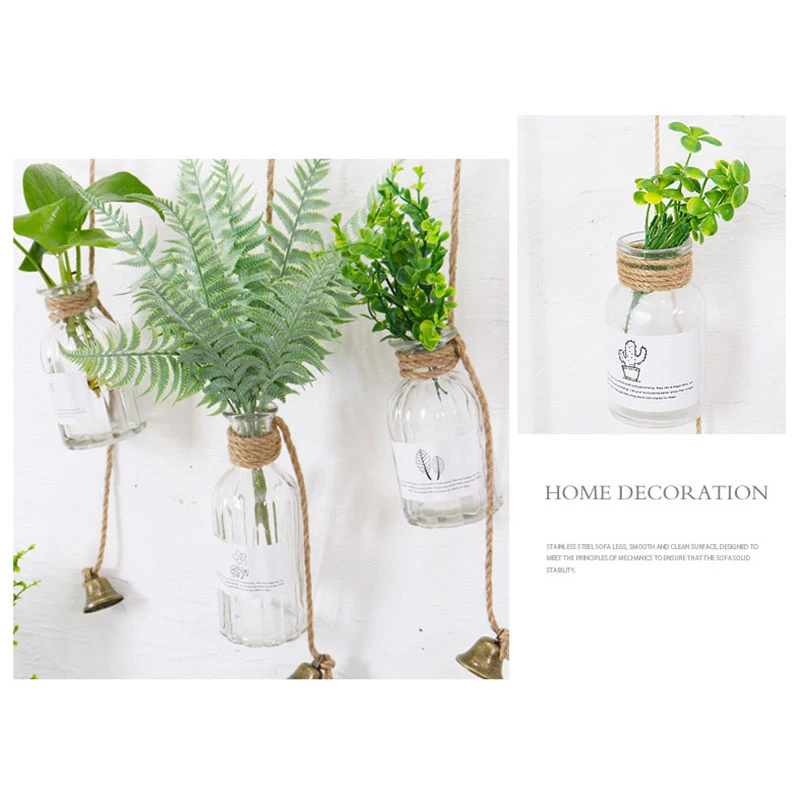 Креативная подвесная стеклянная ваза бутылка гидропоники зеленое растение