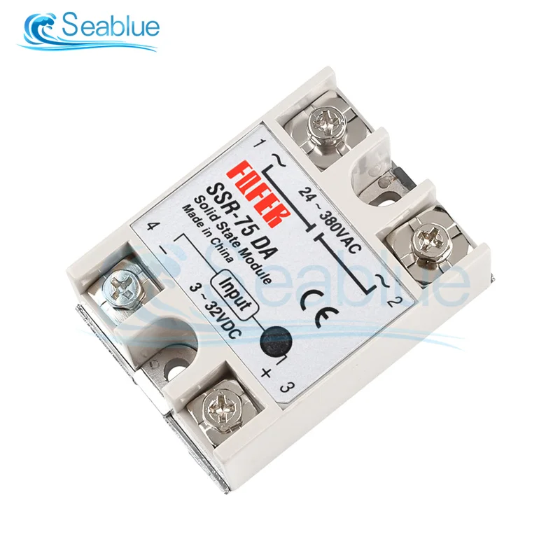 SSR-10DA/25DA/40DA/50DA/60DA/75DA/100DA твердотельное реле постоянного тока Однофазное