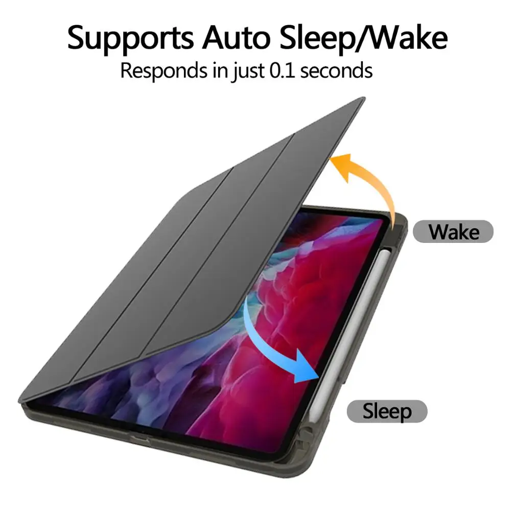 

Case for New iPad Pro 11 Tablet Case Silicone Soft Shell for iPad Pro 2020 Case 11 inch iPad Cover with Pencil Holder