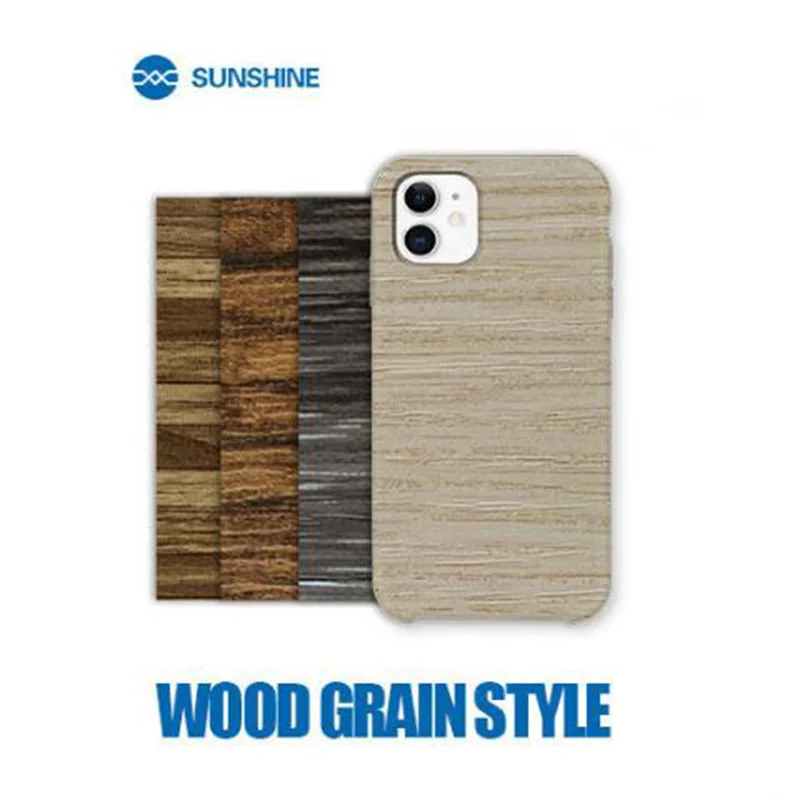 

50pcs/Lot SUNSHINE SS-057D W01-W13 Backcover Sticker Wood Grain Style For SUNSHINE SS-890C Cutting Machine