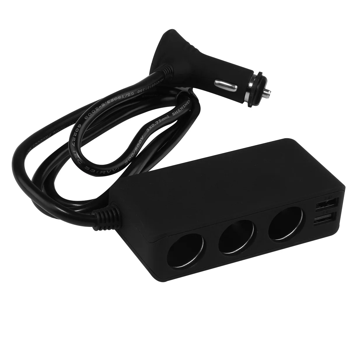 

4 USB Port[6.8A]+3 Car Cigarette Lighter Slot Splitter Fast Safe Charging Charger Smart IC for auto-voltage detection