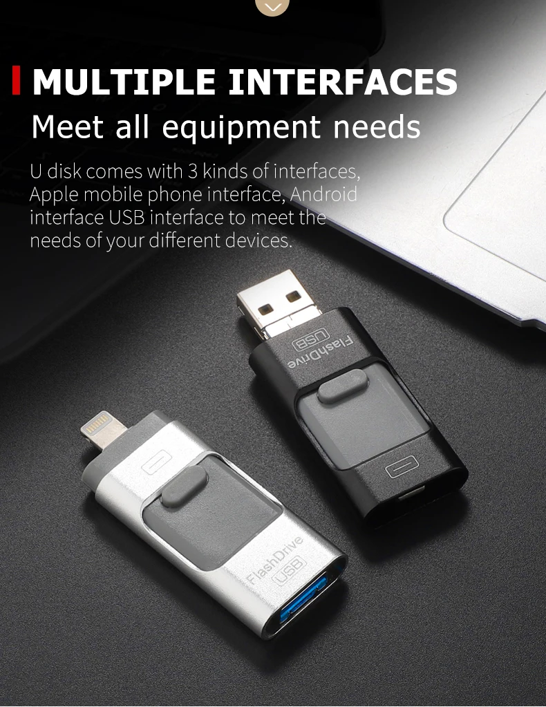 Флеш-накопитель USB 3,0 OTG для iPhone/iPad/IOS/Android/PC 128 Гб 64 ГБ 32 ГБ 16 ГБ 8 ГБ флеш-накопитель 3 в 1 высокоскоростной флеш-накопитель USB 3,0