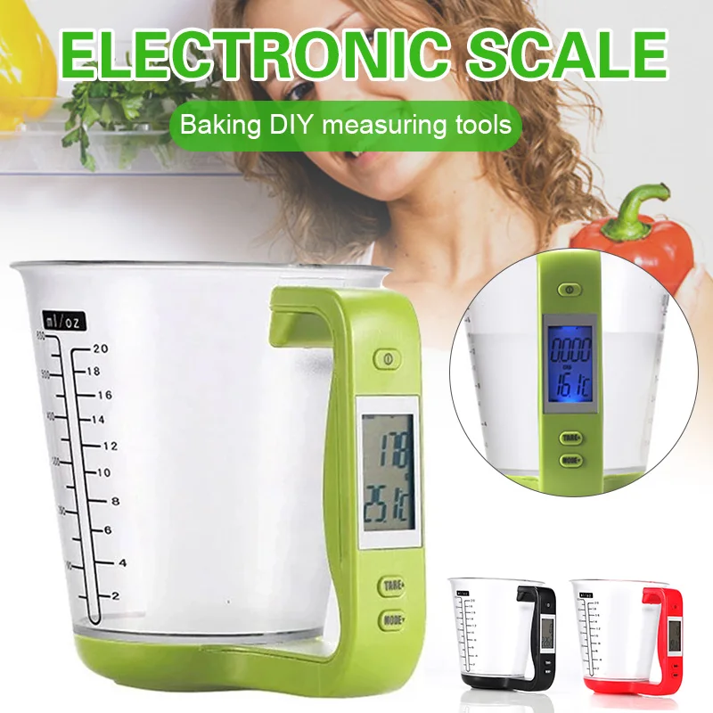 

Kitchen Measuring Cup Scale LCD Digital Display for Baking Tea Weighting Coffee C1
