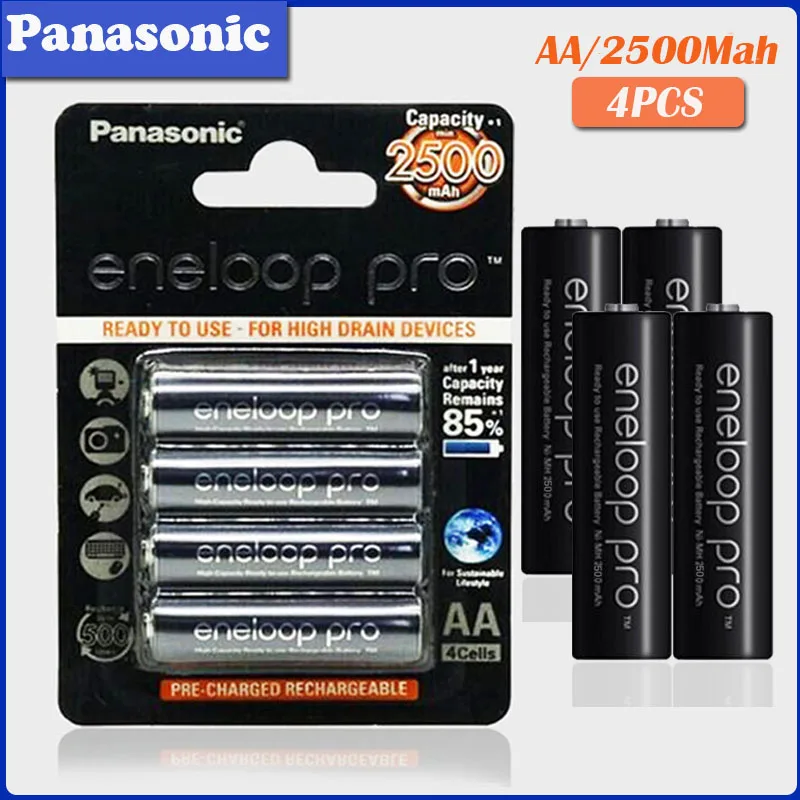 4 шт. Panasonic 1 2 V Pro AA 2500mAh Ni MH батарея для камеры фонарик игрушки дистанционное