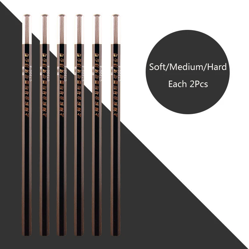 Soft Hard Medium X 2 Maries мягкий средний жесткий черный эскиз уголь карандаш для набросок Рисунок Живопись офисные школьные канцелярские товары для рукоделия - Цвет: Soft Hard Medium X 2
