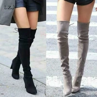 faux suede slim boots sexy over the knee high women fashion winter thigh high boots shoes woman
