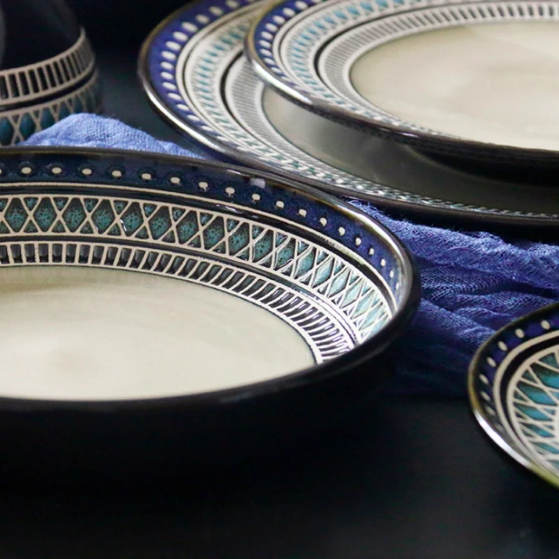 Мультяшный набор посуды керамическая кухонная тарелка для завтрака еда блюда