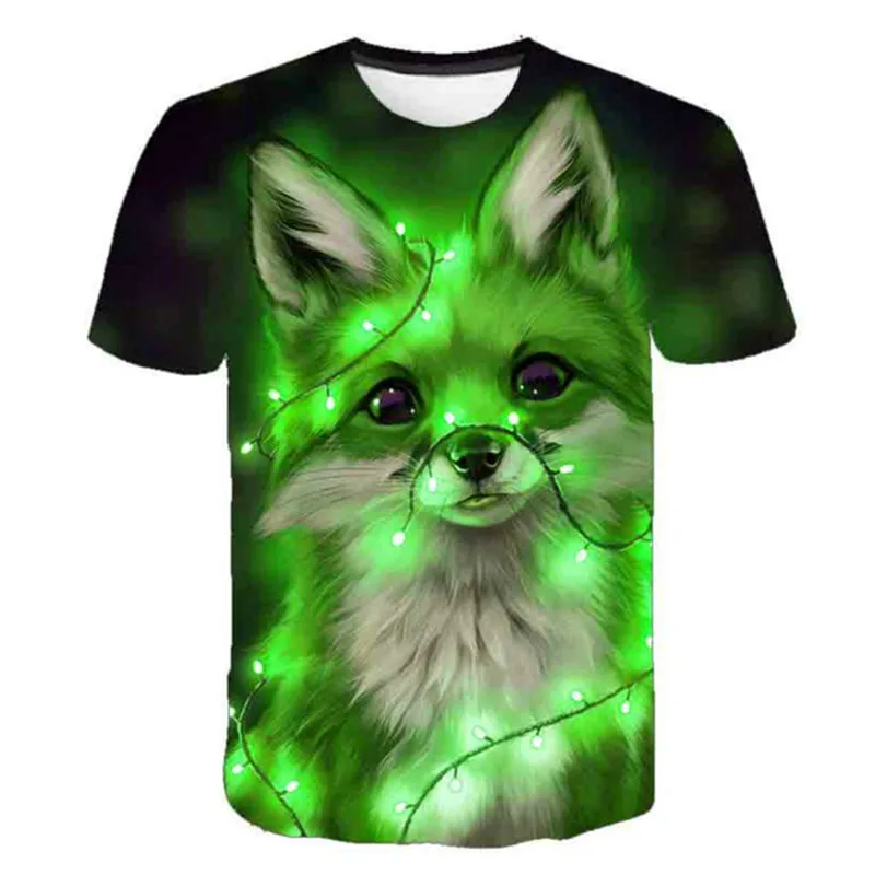 

Oversized T-Shirt 2021 Summer Girls Clothes Boys Harajuku Animal Print Funny T-Shirts White Casual Fashion Kids Tshirt Tops