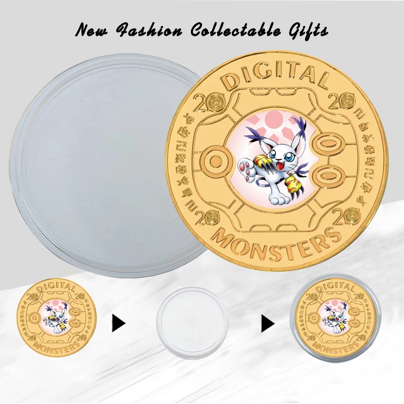 

WR Anime 20th Anniversary Gold Plated Coin Collectibles with Coin Case Japanese Challenge Coins Set Souvenir Gifts Dropshipping