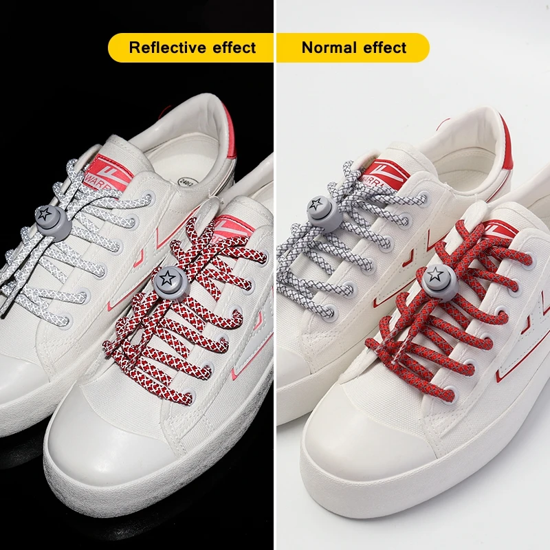 

1 пара флуоресцентных кроссовок с замком спортивный шнурок 3 м светоотражающие круглые шнурки для обуви для детей и взрослых унисекс