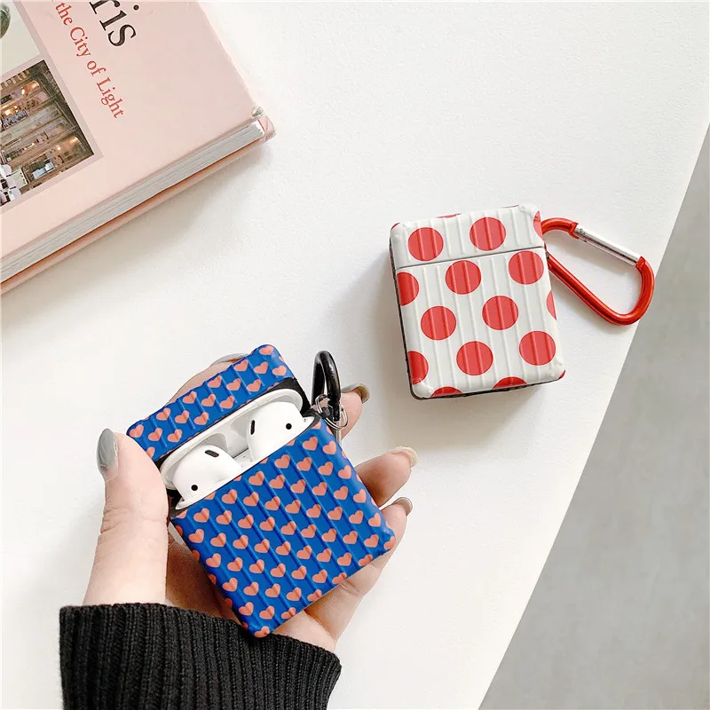 Чехол для Apple AirPods с милым сердечком и волной чехол наушников Bluetooth защитный