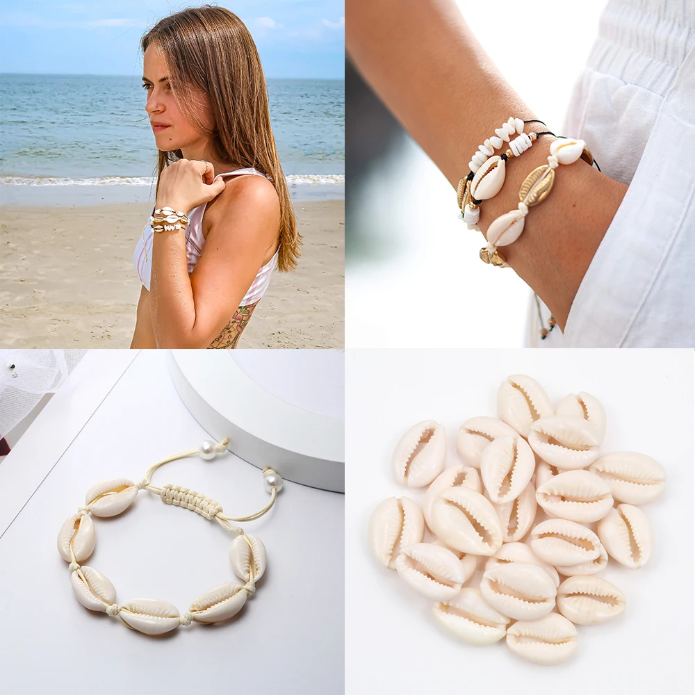

Bohemian Natural Sea Shell Accessories DIY Necklace Bracelet Anklets Chain For Women Handmade Creative Beach Summer Jewelry Gift