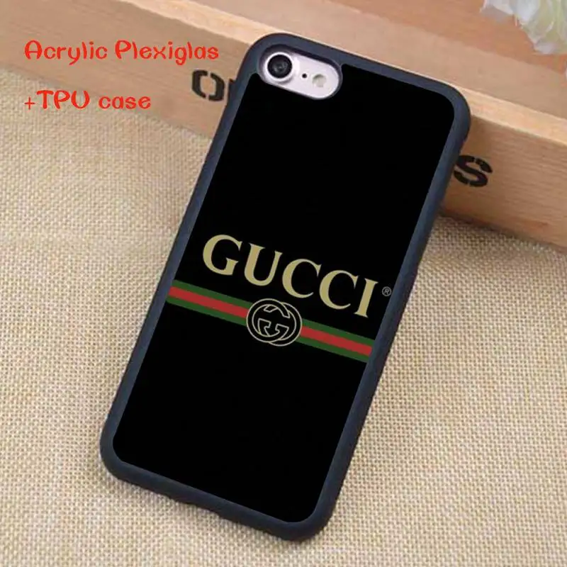 

Italian brand fashion GUCCES Phone Case For iphone 12 11 Pro Max X XR XS SE 2020 6S 7 8 Plus Acrylic Plexiglass TPU