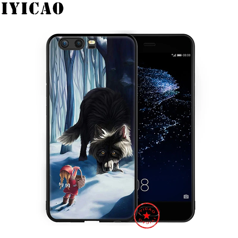 Маленький красный капот мягкий черный чехол для huawei mate 30 Lite Pro Y9 Y7 Y6 Prime 2018 2019