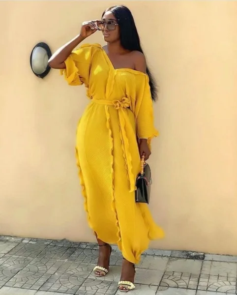 African Design Chiffon Dashiki Dress Pleated Elegant Muslim Bazin Maxi Robe Gowns Broder Riche Sexy Loose Traditional | Тематическая