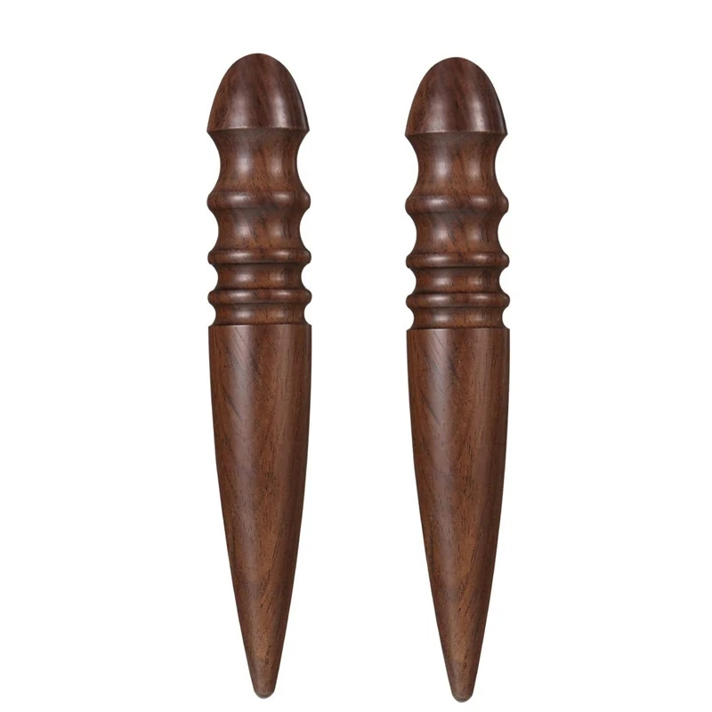 

2Pcs Sandalwood Leather Craft Edge Chamfering Device Round Burnisher Edging Device Wooden Leather Craft Edging Device