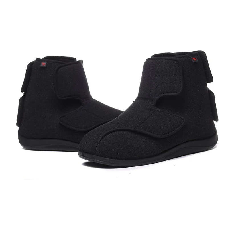 BlackSize46 Сезон весна-осень; Лидер продаж; Мужская удобная обувь для диабетиков; обувь для ухода за ногами; дышащая обувь на плоской подошве; обувь для диабетиков; Цвет Черный - Цвет: BlackSize46