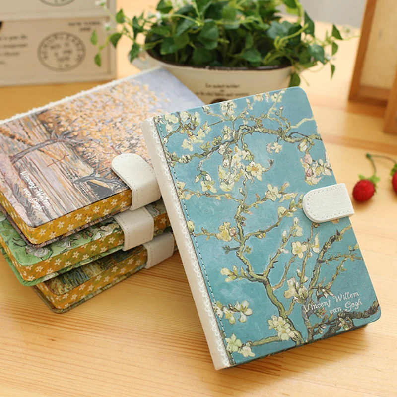 

128 Sheets 32k Canvas Vintage Flower Notebook Journals Monthly Weekly Daily Planner Study Work Notepad Agenda