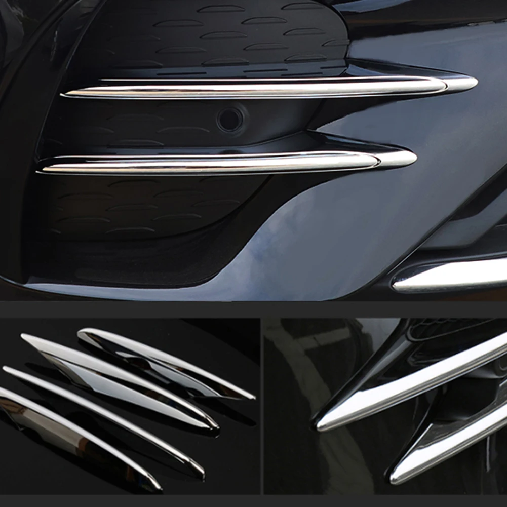 

4X Carbon Fiber For Mercedes Benz E-Class W213 E200 E300 E43 For AMG Front Gog Light Eyebrow Stickers Trim Auto Accessories
