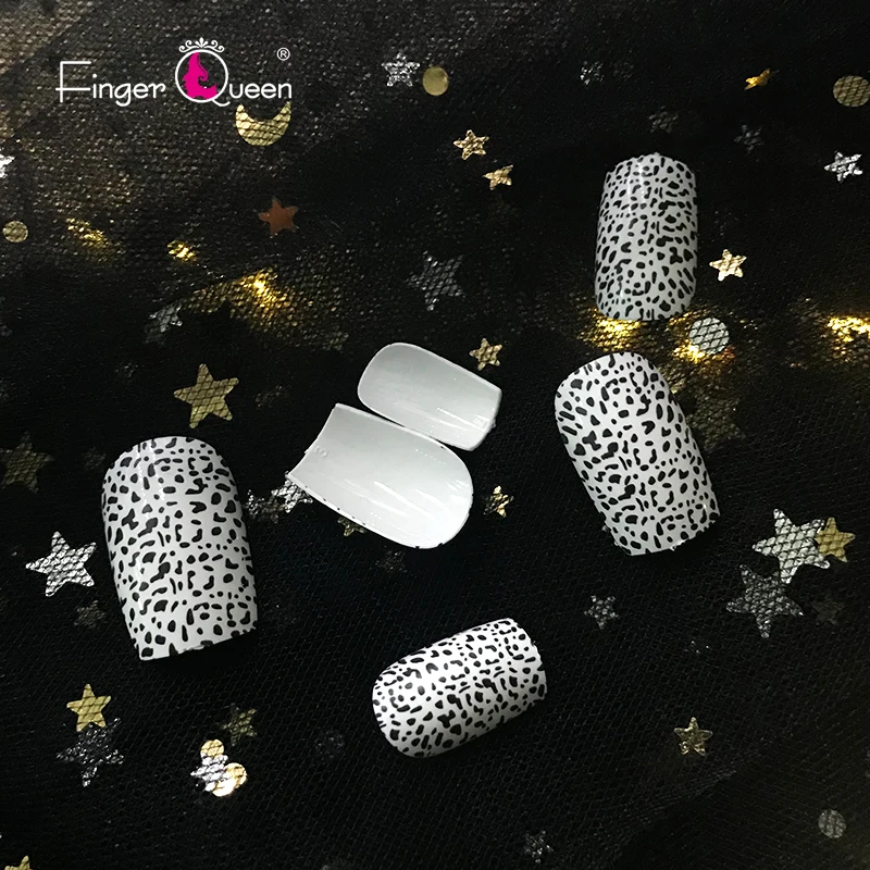 Накладные ногти Fingerqueen 24 шт./компл. прессованные на палец девушки красивые