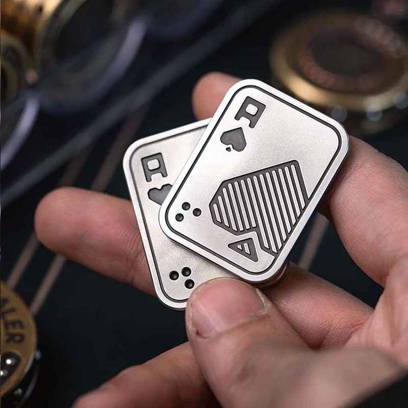 LAUTIE EDC покерная Push-карта поп-кончик пальца спиннинг декомпрессионный сплав