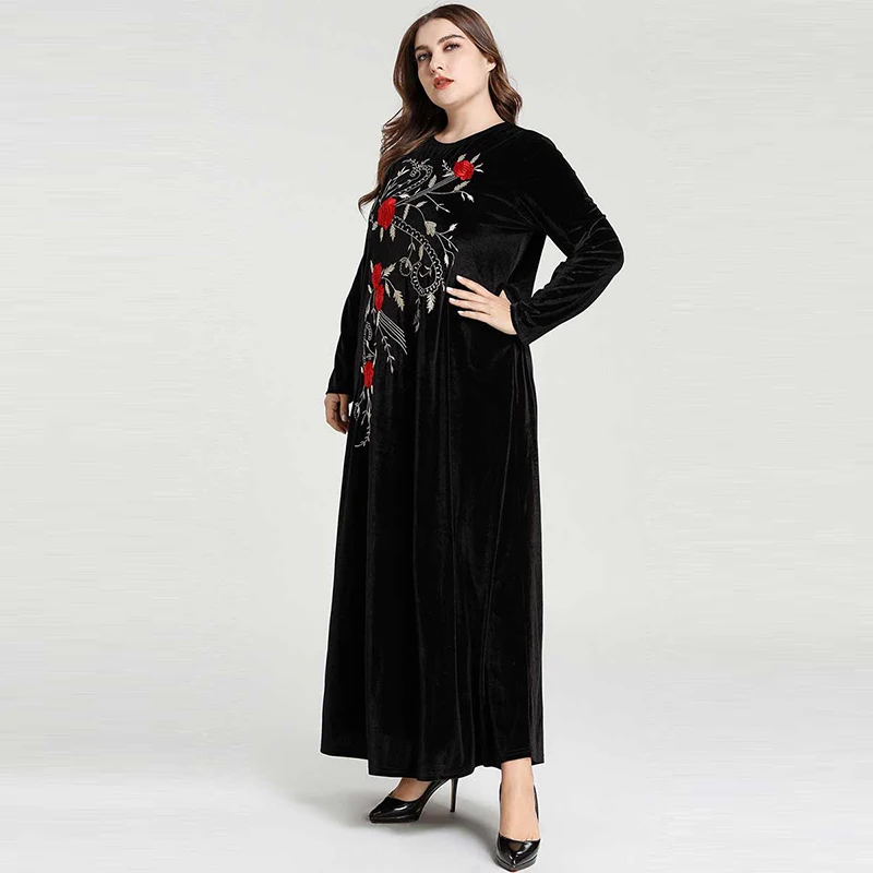 Мусульманское турецкое модное женское платье большого размера Дубай Ближний