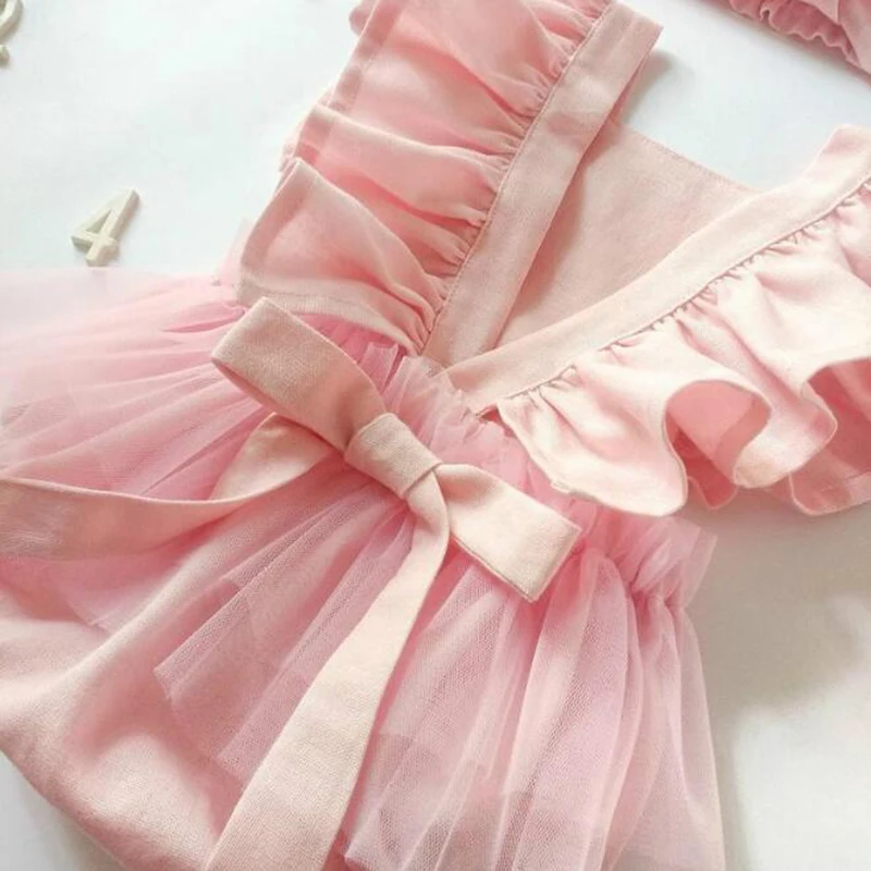 

Summer Newborn Baby Girl Rompers Baby Girl Pure Color Bowknot Rompers + Hair Band Baby Girl Rompers Clothes